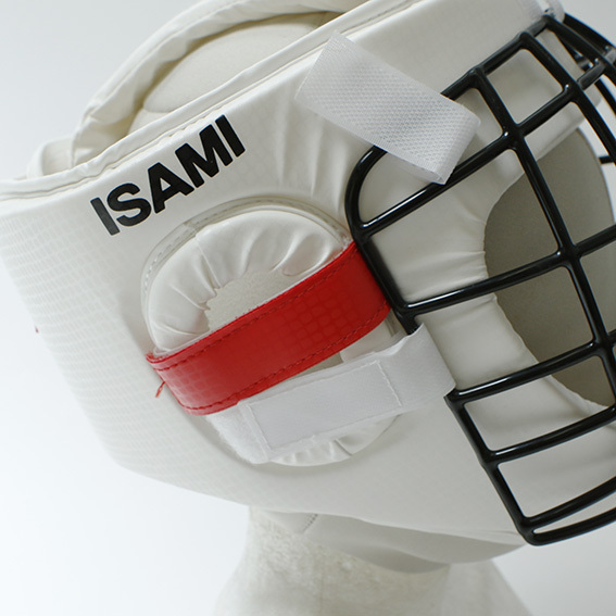 ISAMI каратэ head защита II TN-10 //isami поверхность золотой красный угол лента есть сетка-рабица headgear каратэ полный Contact полный темно синий тренировка дорога место Jim средства защиты бесплатная доставка 