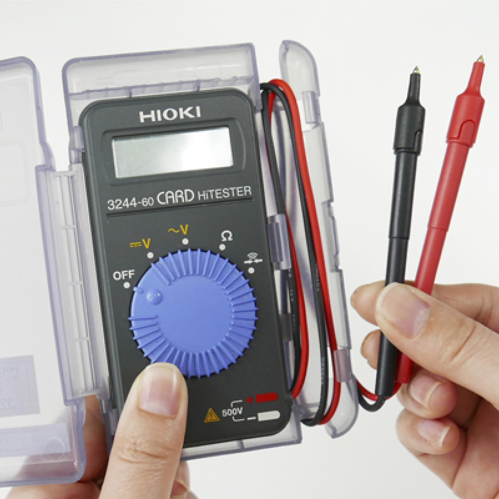 HIOKI day . electro- machine 3244-60 ( tester digital multi meter DMM ) card high tester made in Japan voltage resistance . through electric measurement small size 