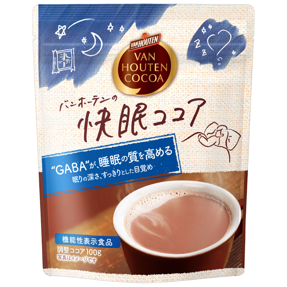 VAN HOUTEN 片岡物産 バンホーテン 快眠ココア 100g×1袋 ココアの商品画像