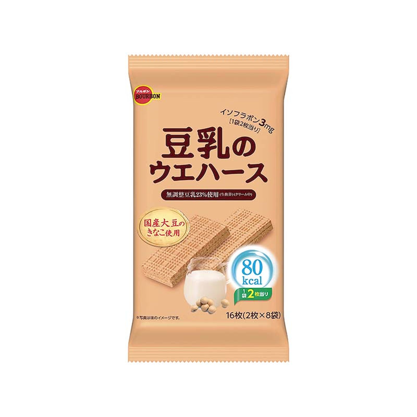 ブルボン 豆乳のウエハース 16枚 （2枚×8袋入）×3袋の商品画像