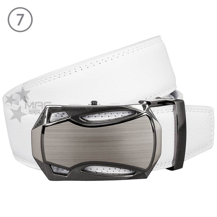 パーティを彩るご馳走や ゴルフベルトの男性の白色真皮pgファッションの簡約 クラブ