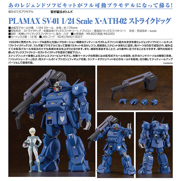 PLAMAX 装甲騎兵ボトムズ SV-01 1/24 Scale XATH-02 ストライクドッグ