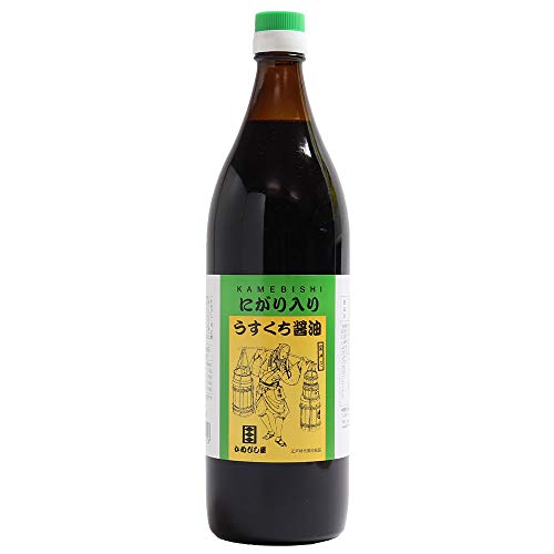 かめびし にがり入り うすくち醤油 瓶 900ml × 1本の商品画像