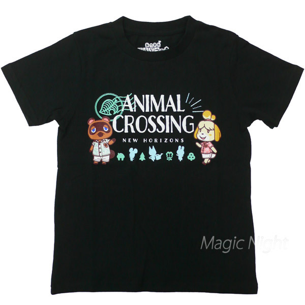  Animal Crossing футболка Logo KIDS черный чёрный футболка Gather! Animal Crossing товары 