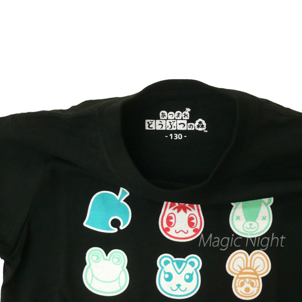  Animal Crossing футболка Icon KIDS черный чёрный футболка Gather! Animal Crossing товары 