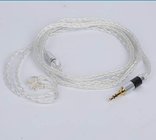 [JSHiFi-Hi8 silver | black | ash three color equipped ]li cable QDC3.5mm silver plating 8 core plug up grade cable popular Chinese earphone cable Mini plug kziya
