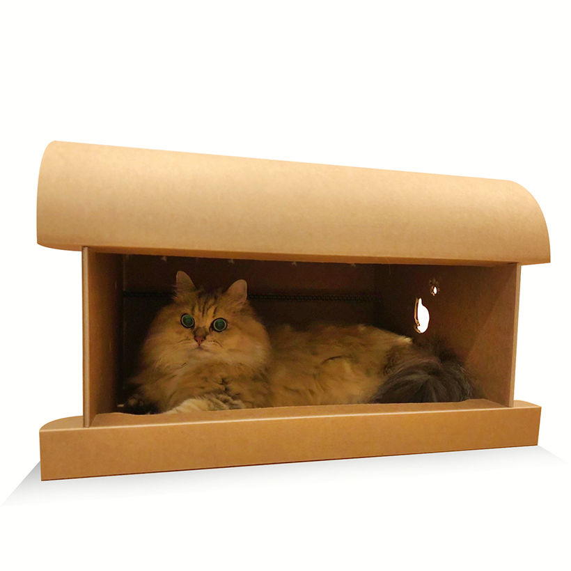 MAGONOTE domestic production strengthen cardboard cat house NekoRondel -ne cologne Dell -(MEGA size ) cat for house .. house cat house pet house small shop 