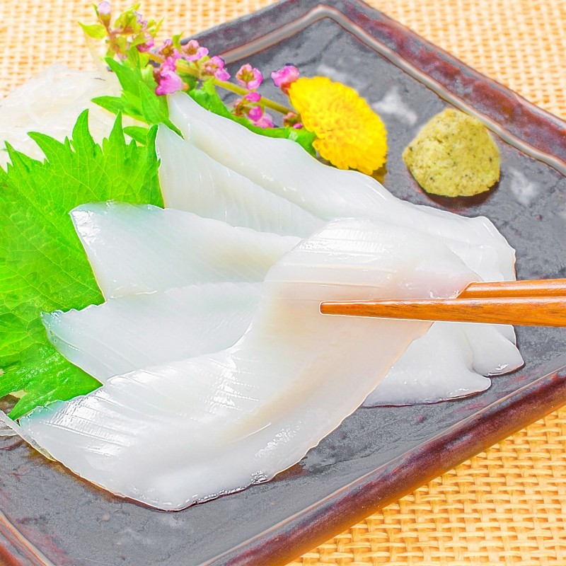  genuine squid slice 20 sheets sushi joke material sashimi use . squid ..
