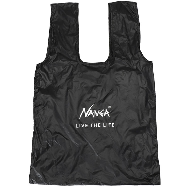  naan gaNANGApoketabru eko-bag men's lady's shopping bag sub bag folding compact light weight water-repellent stylish brand black black 