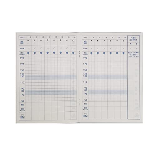  blood pressure notebook graph type Indigo [3 pcs. set ] A6 size (105?148mm 36 page )