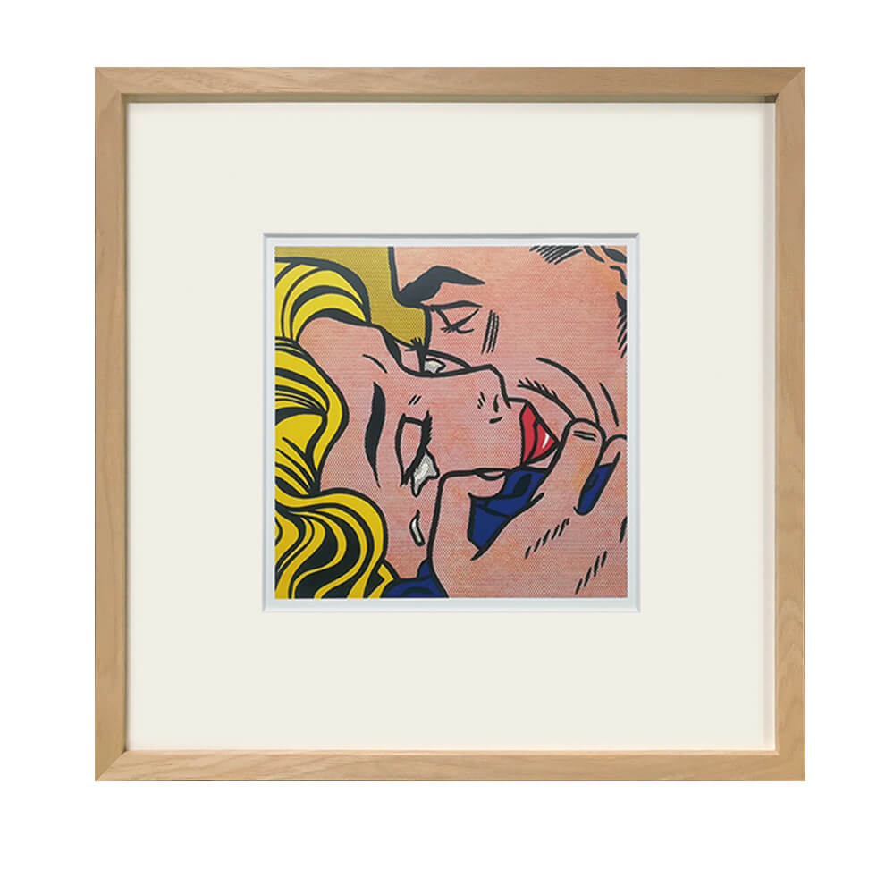 Roy Lichtenstein(roiliki ton baby's bib n) Kiss V art poster ( frame attaching ) art poster 