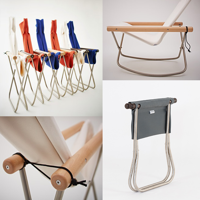  knee chair X locking Nychair X Rocking knee chair locking made in Japan new .. design folding FUJIEI wistaria .