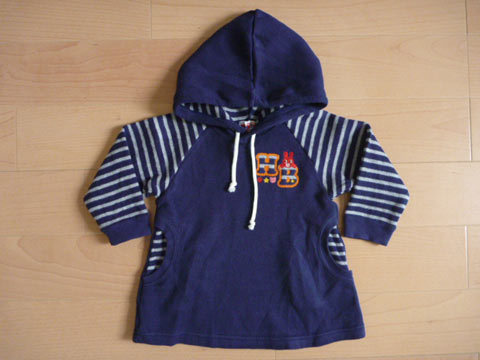  Miki House outlet ребенок одежда mikihouse длинный рукав Parker 80cm *3 Kids baby детская одежда маленький pra мужчина boys бренд USED outlet 