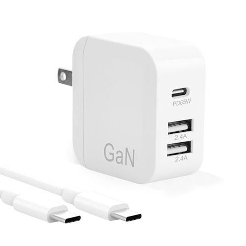 bitstrong GaN мульти- модель 3 порт USB зарядка адаптор белый BS-JAC2032