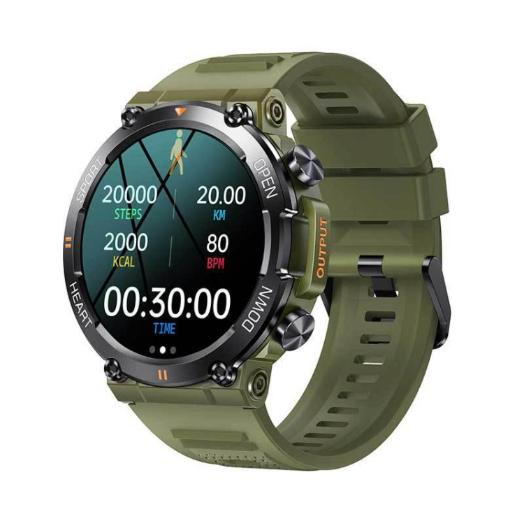  smart watch army for standard made in Japan sensor . middle oxygen heart rate meter sleeping inspection .24 hour health control telephone call with function arrival notification weather .. waterproof men's lady's man woman 