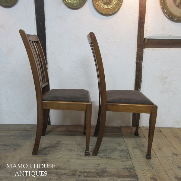  England antique furniture dining chair 2 legs set chair chair store furniture Cafe wooden mahogany Britain DININGCHAIR 4427e