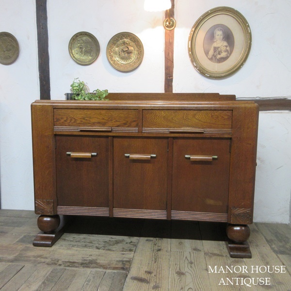  England antique furniture sideboard cabinet display shelf cupboard wooden oak Britain SIDEBOARD 6216d