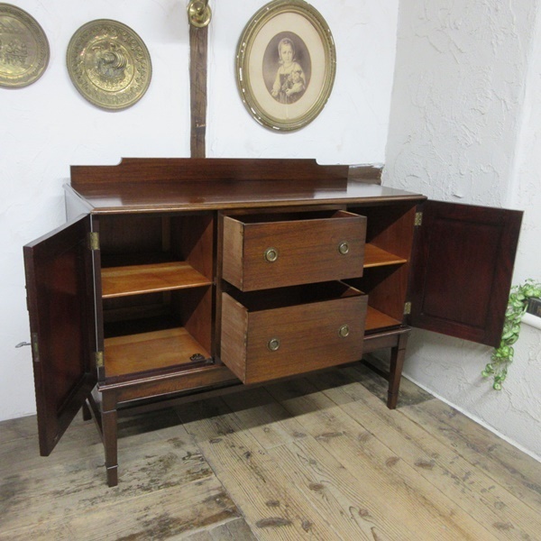  England antique furniture sideboard cabinet cupboard display shelf storage wooden mahogany Britain SIDEBOARD 6734c