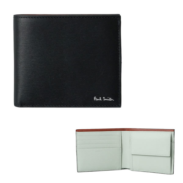 Paul Smith ポールスミス 二つ折り財布 M1A4833 MSTRGS 79（ブラック