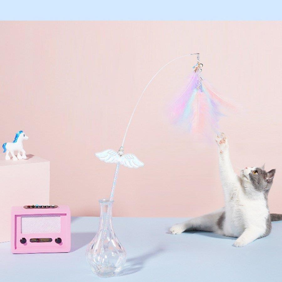  кошка .... Unicorn цвет перо игрушка салон развлечение -тактный отсутствует аннулирование .... кошка товары для домашних животных 