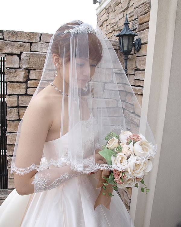 ウェディングベール 最長250㎝ レース3重 出産祝いなども豊富 3936円