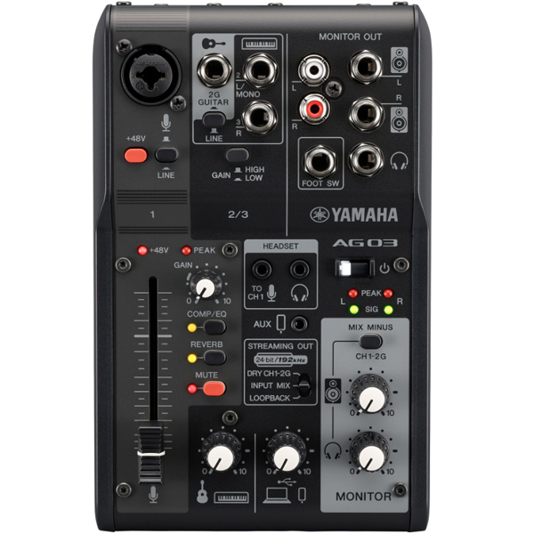 YAMAHA AG03MK2 B black Live -stroke Lee ming mixer [ courier service ][ classification A]