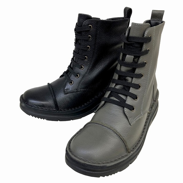  free shipping Stella Stella 5600KW lady's race up boots winter shoes protection against cold boots winter shoes fastener attaching wide width black dark gray 