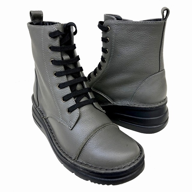  free shipping Stella Stella 5600KW lady's race up boots winter shoes protection against cold boots winter shoes fastener attaching wide width black dark gray 