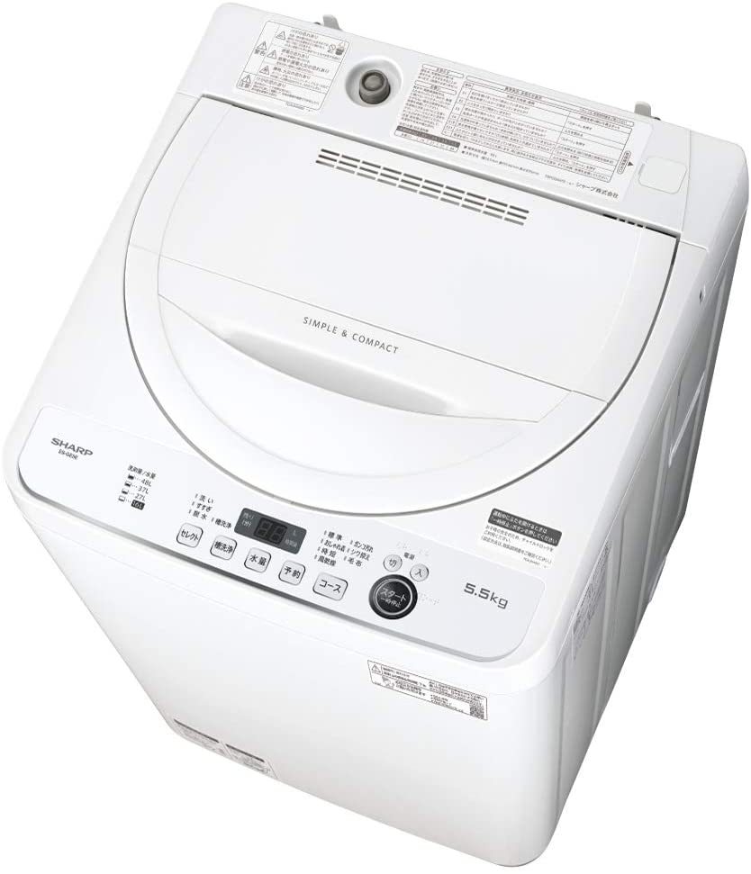 SHARP 全自動洗濯機 ES-GE5E-W （ホワイト系） 洗濯機本体の商品画像