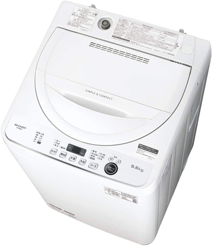 SHARP 全自動洗濯機 ES-GE5E-W （ホワイト系） 洗濯機本体 - 最安値 