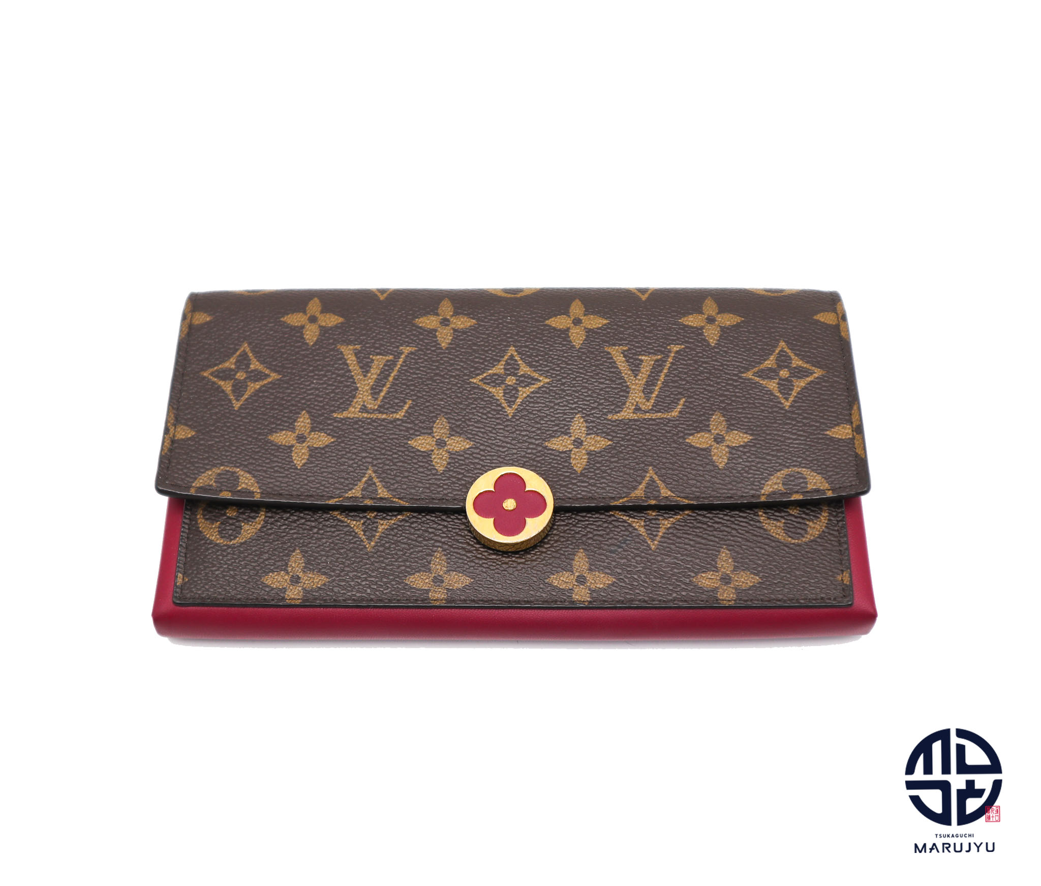 可愛いフラワーボタン ルイ・ヴィトン ポルトフォイユ・フロール