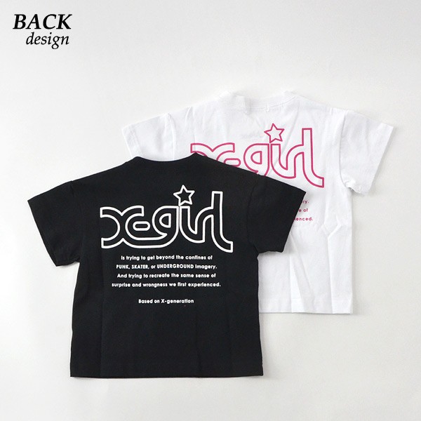メール便可 エックスガールステージス 923 14mm ベーシックロゴ半袖tシャツ キッズ ベビー 賜物 半袖ロゴtシャツ トップス X Girl Stages