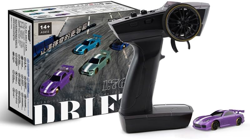 ハイテック 1/76スケール C61パープル ドリフトカー ラジコン自動車