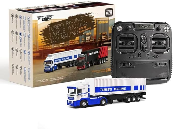 ハイテック 1/76スケール C50ホワイト トレーラートラック ラジコン 