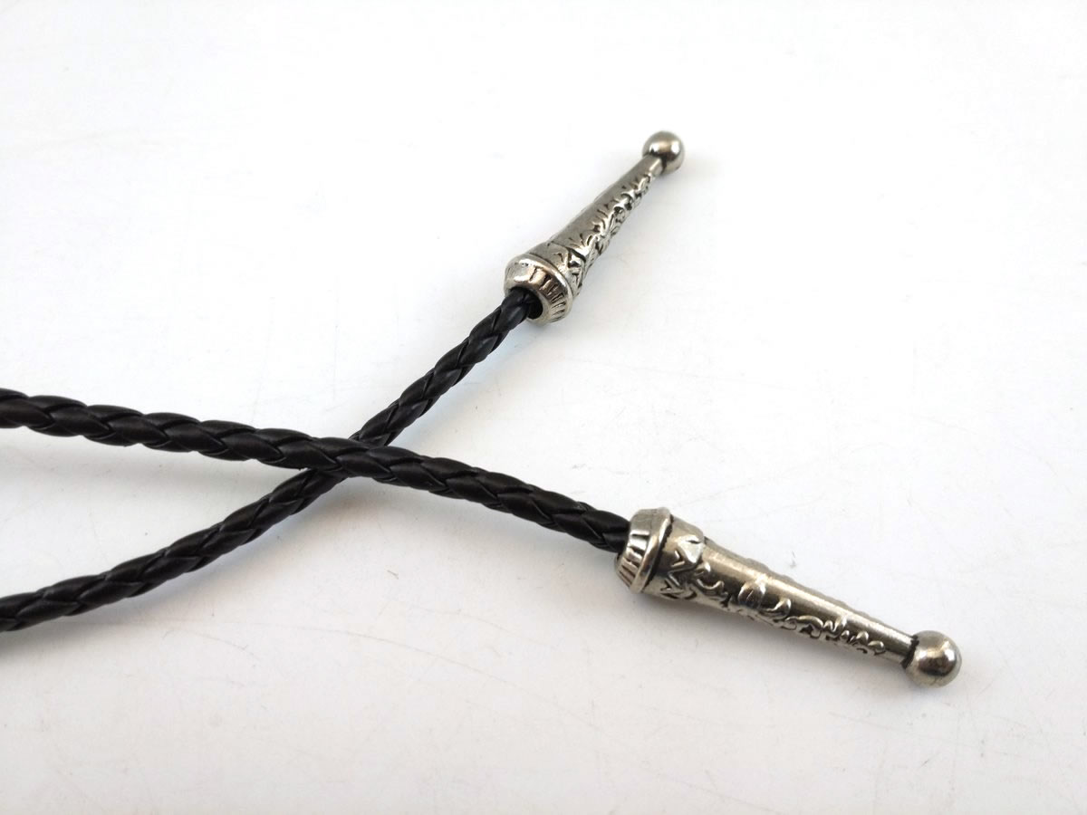 |Y!1 ранг | античный шнур петля Thai BORO Thai простой Circle иен черный X серебряный петля Thai женский мужской Vintage металлические принадлежности модный галстук 