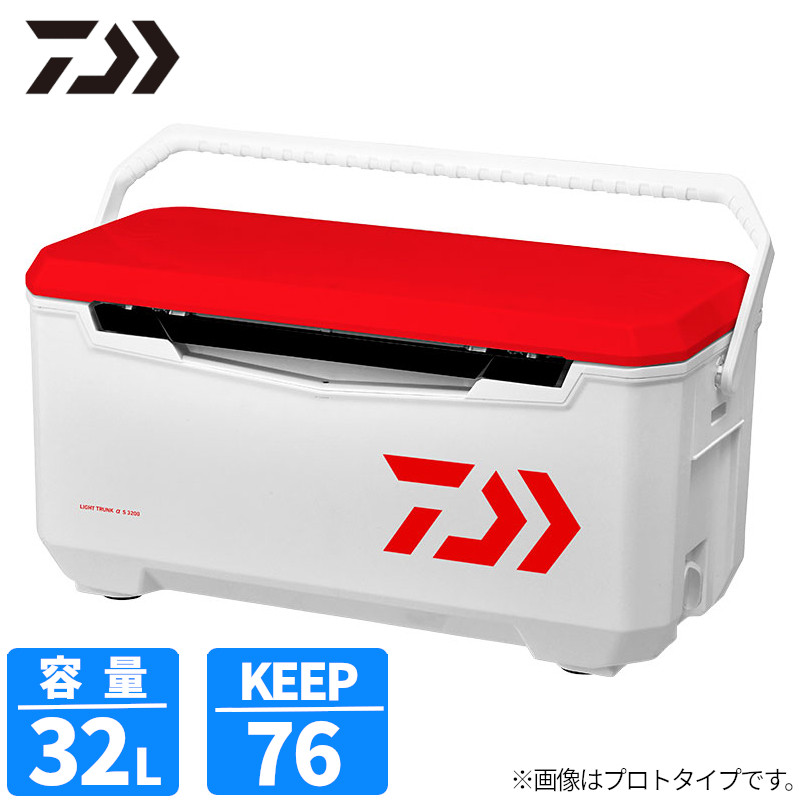  Daiwa cooler-box light trunk α S 3200 32L red cooler-box [ large commodity ][ including in a package un- possible ]