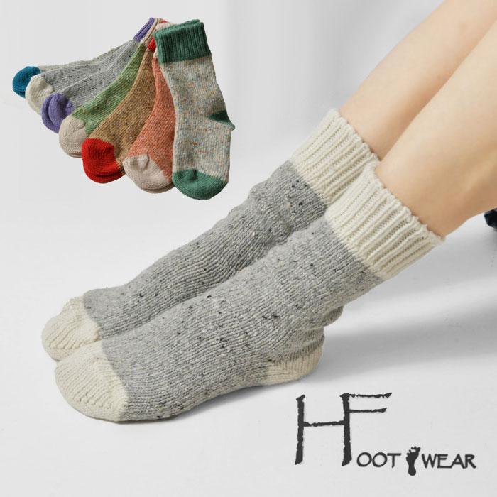 【H FOOT WEAR エイチフットウェア】NEP SOCKS ネップ ウール混 ソックス (NEP)