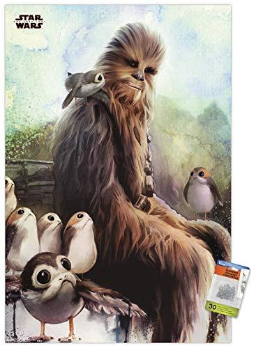 スターウォーズ 最後のジェダイ ウーキーとポーグ ウォールポスター プッシュピン付き並行輸入品 Gakqau117q Www Chicagocriminaldefenselawyersblog Com