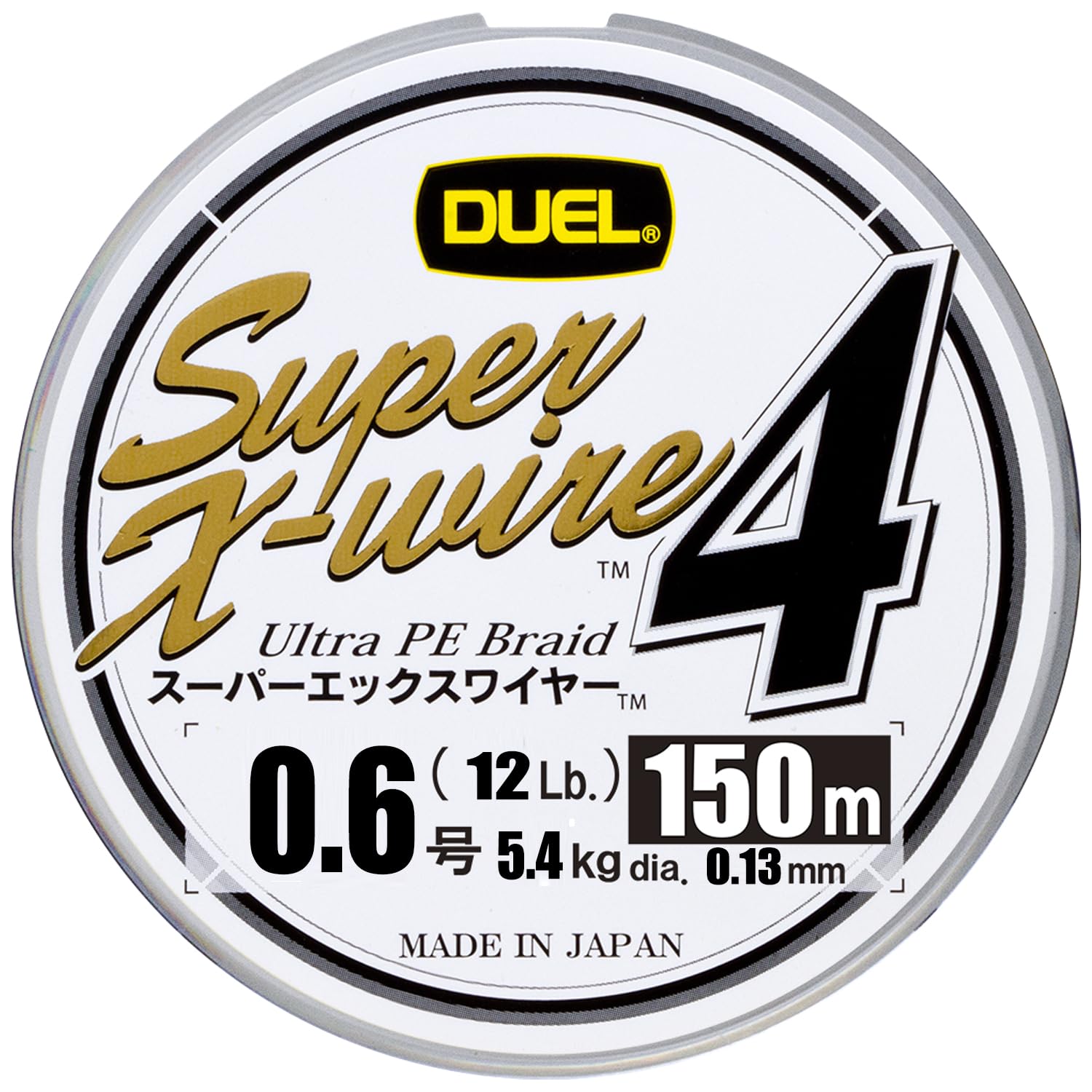 DUEL( Duel ) PE линия 0.6 номер super X тросик 4 (Super X-wire 4) 150m 0.6 номер S серебряный 