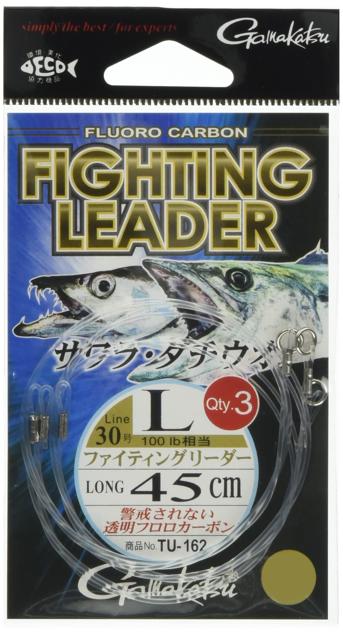  Gamakatsu (Gamakatsu) Leader борьба Leader длинный froro карбоновый 45cm M(22 номер ) прозрачный TU162 4229
