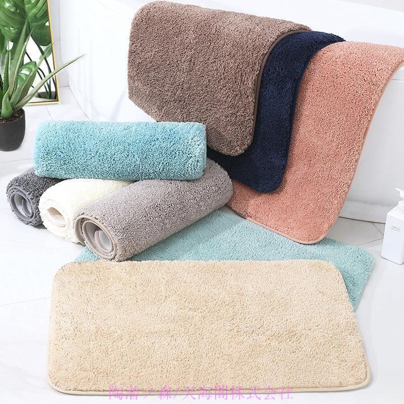  bath mat large size 80*120 40*60 50*80 60*90 60*110 slip prevention fwafwa safety washing machine ok plain stylish lavatory pair .. lovely door mat mud dropping soft 