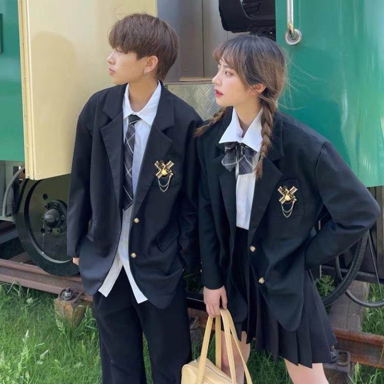 S-5XL! graduation ceremony suit girl man high school student uniform blaser school uniform formal suit go in . type suit 4 point set spring autumn school uniform jk man 