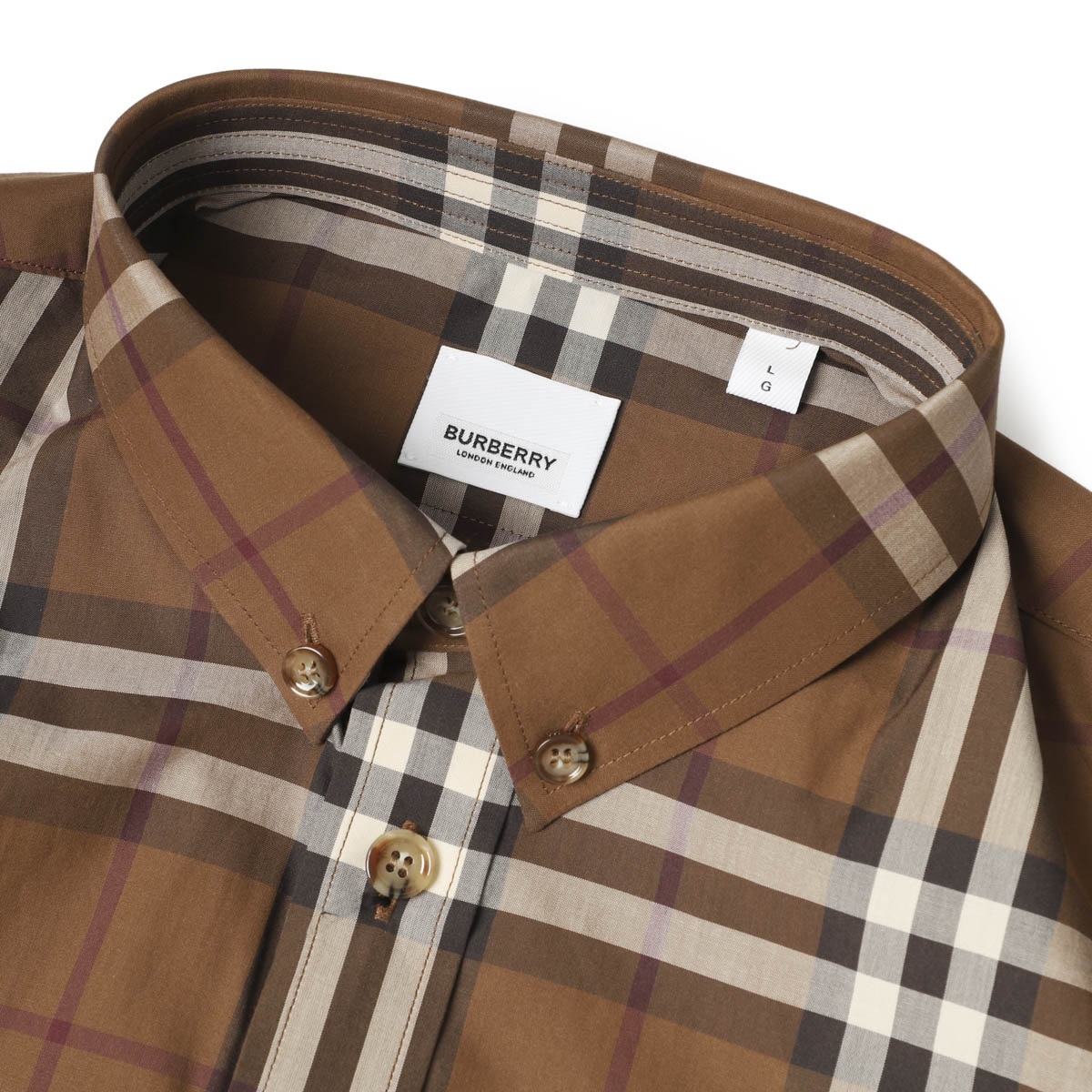  Burberry BURBERRY button down shirt Brown men's 8045978-darkbirchbrown-ip