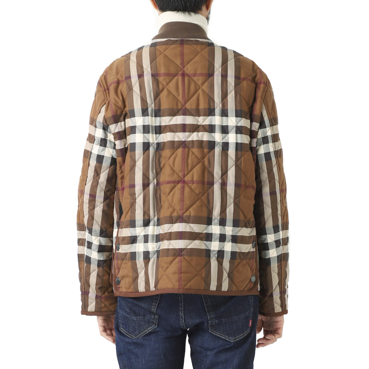  Burberry BURBERRY с хлопком жакет CHECK DIAMOND QUILTED COTTON BOMBER JACKET стеганная куртка Brown мужской 8054454-darkbirchbrown-ip