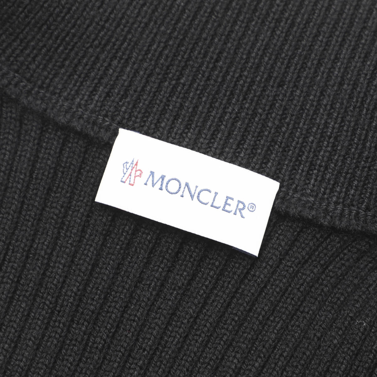  Moncler MONCLER Zip выше вязаный кардиган черный 9b00008-m1131-999