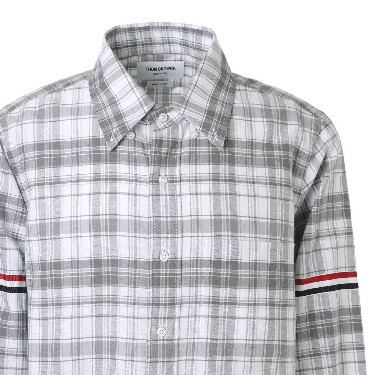  Tom Brown THOM BROWNE. button down shirt gray men's mwl301a-07848-035