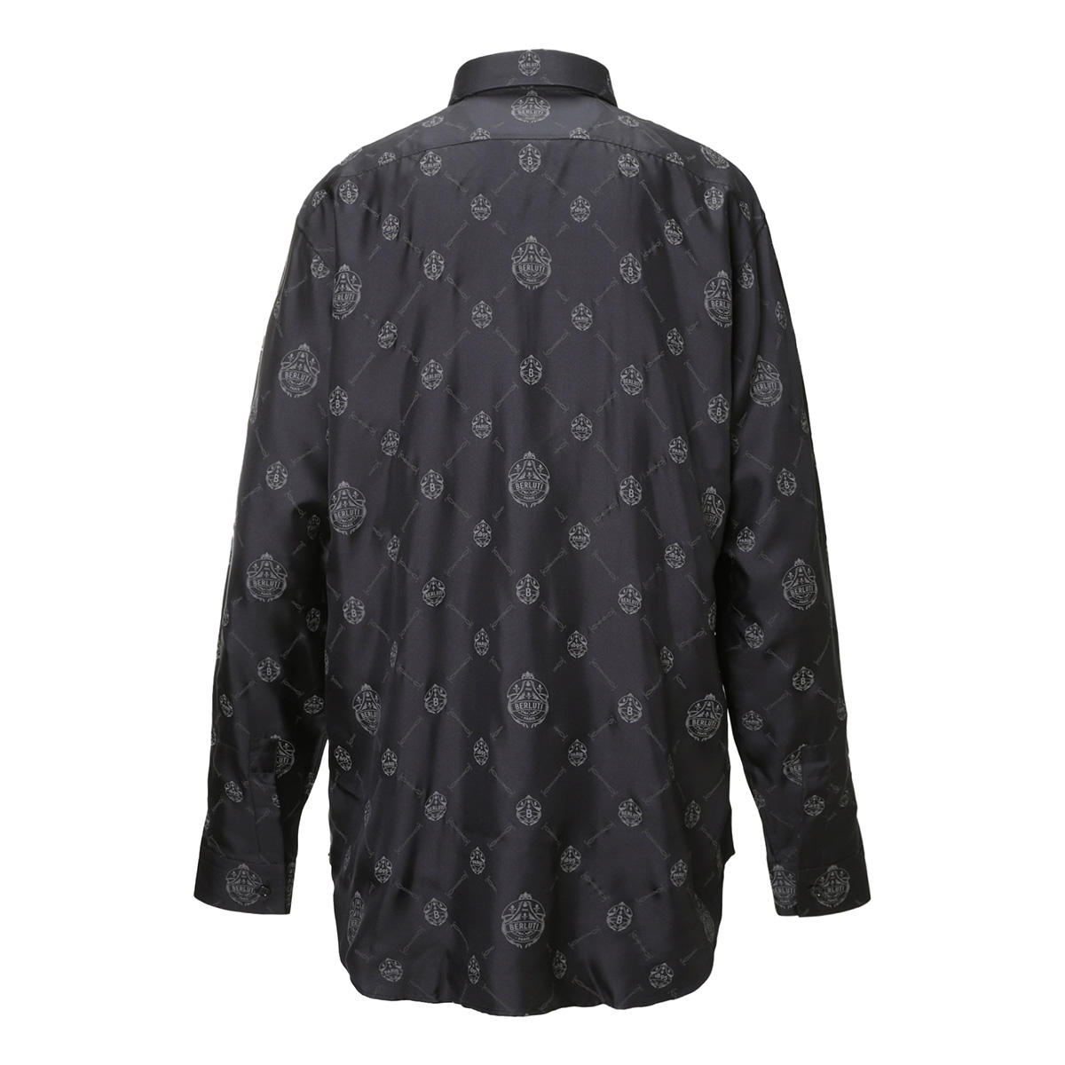  Berluti BERLUTI long sleeve regular shirt large size equipped black men's r18htl52-006-900