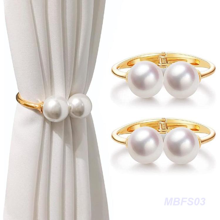  curtain tassel 1 piece single goods curtain stop fake pearl curtain holder installation easiness catch interior miscellaneous goods pearl style ring type round bangle 