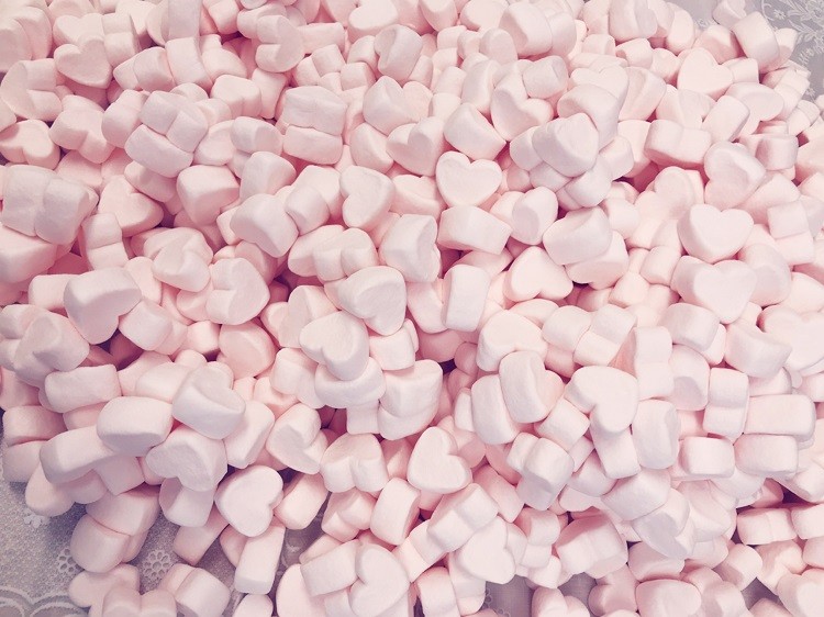  Heart marshmallow pink free shipping (5 thousand jpy and more ) confection making confectionery raw materials topping business use collagen BBQ preservation charge egg un- use child . safety 