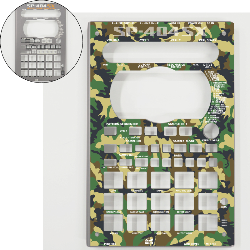  Roland SP-404SX custom s gold green camouflage duck sampler skin seal sticker Roland SP-404 SP404SX SP404